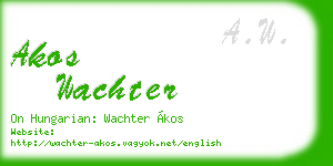 akos wachter business card